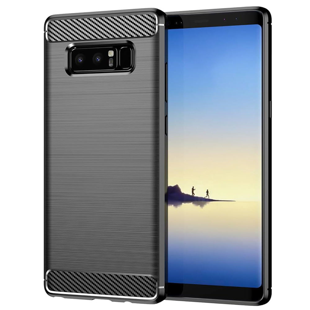 Hoes voor Samsung Galaxy Note 8 N950, Techsuit, Carbon, Zwart