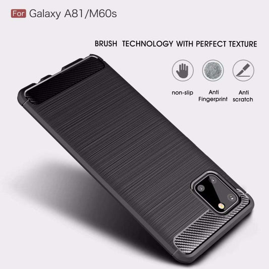 Hoes voor Samsung Galaxy Note10 Lite N770, Techsuit, Carbon, Zwart