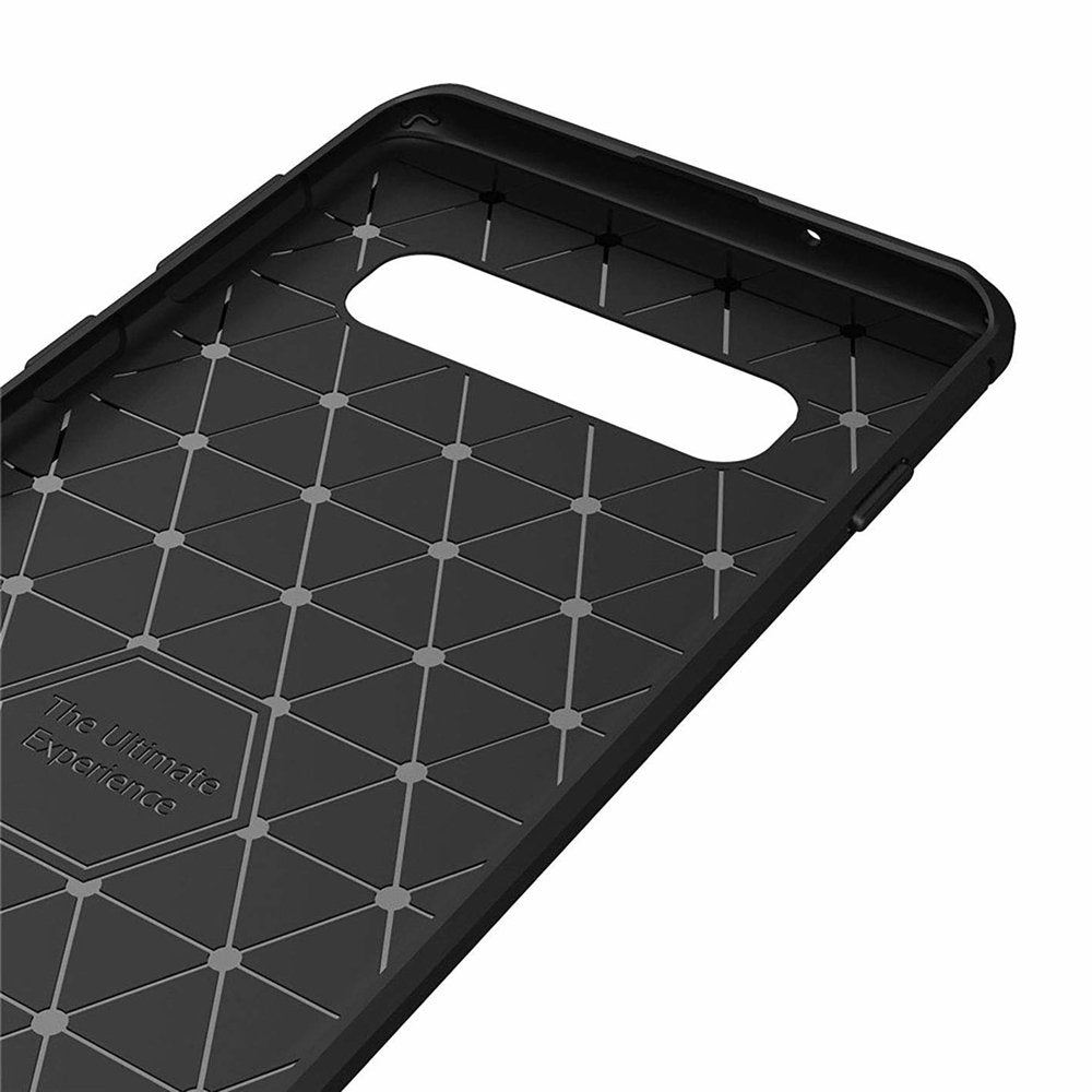 Hoes voor Samsung Galaxy S10 G973, Techsuit, Carbon, Zwart