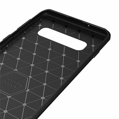 Hoes voor Samsung Galaxy S10 G973, Techsuit, Carbon, Zwart