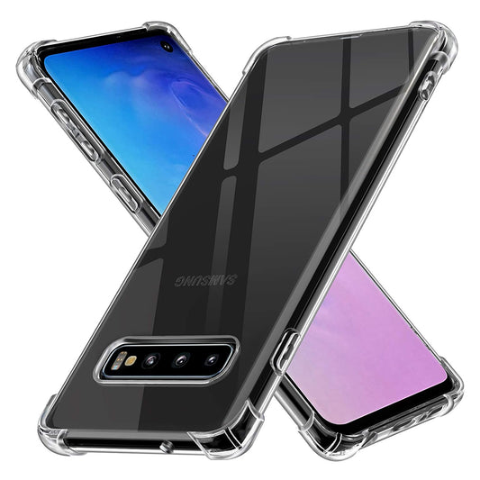 Hoes voor Samsung Galaxy S10 G973, Techsuit, Schokbestendig Transparant, Doorzichtig