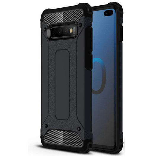Hoes voor Samsung Galaxy S10+ G975, Techsuit, Hybrid Armor, Zwart
