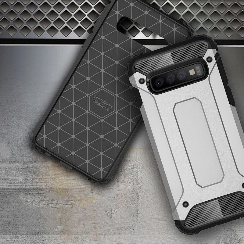 Hoes voor Samsung Galaxy S10+ G975, Techsuit, Hybrid Armor, Zwart