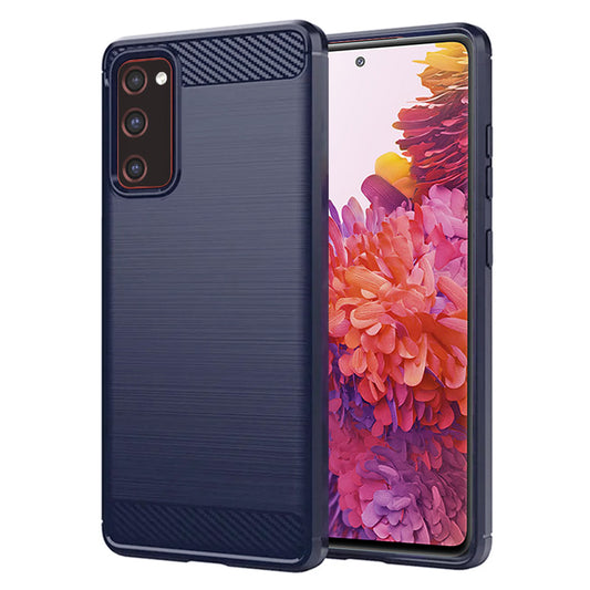 Hoes voor Samsung Galaxy S20 FE 2022 G781 / S20 FE 5G G781 / S20 FE G780, Techsuit, Carbon, Blauw