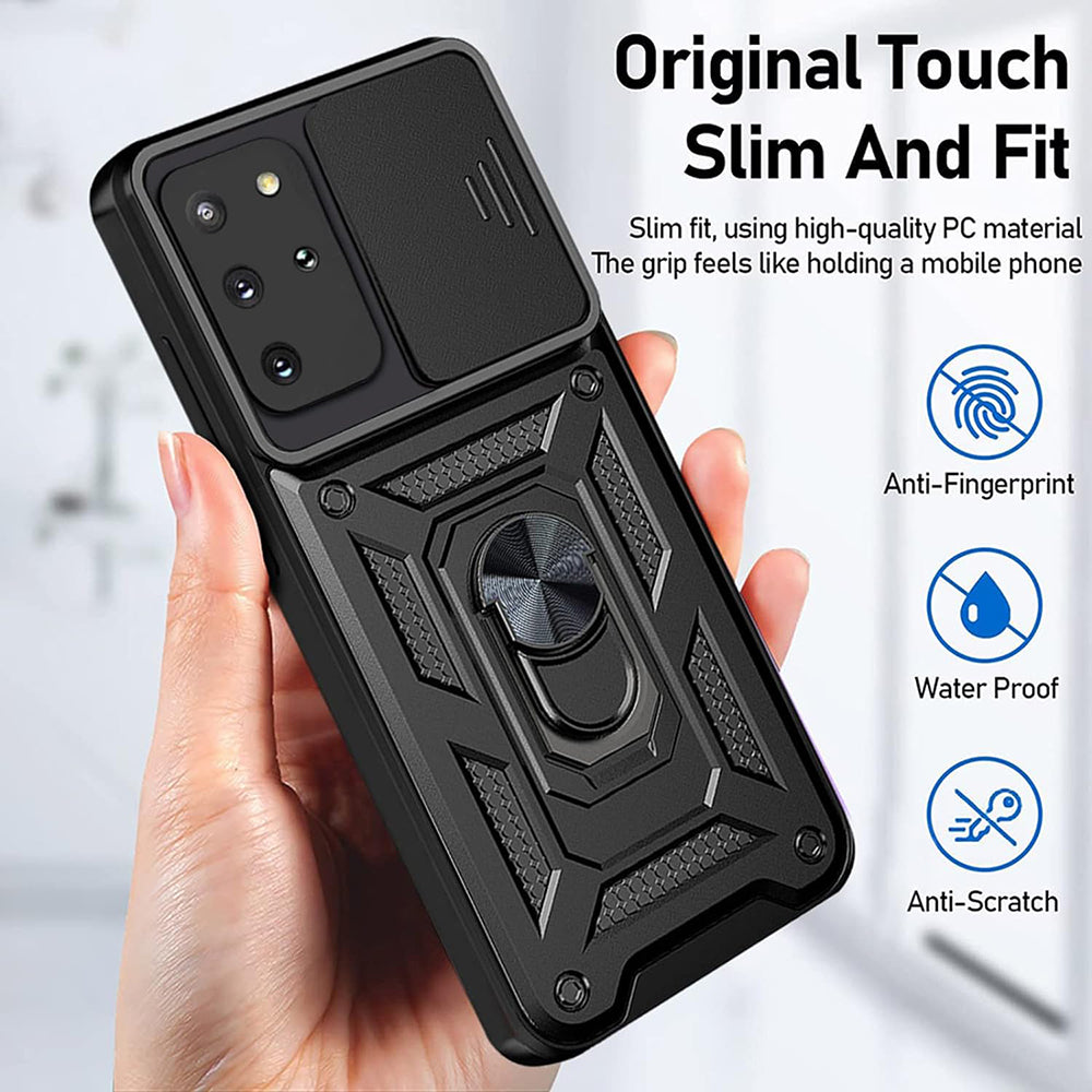 Hoes voor Samsung Galaxy S20+ 5G G986 / S20+ G985, Techsuit, CamShield, Zwart