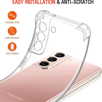 Hoes voor Samsung Galaxy S21 FE 5G G990, Techsuit, Schokbestendig Transparant