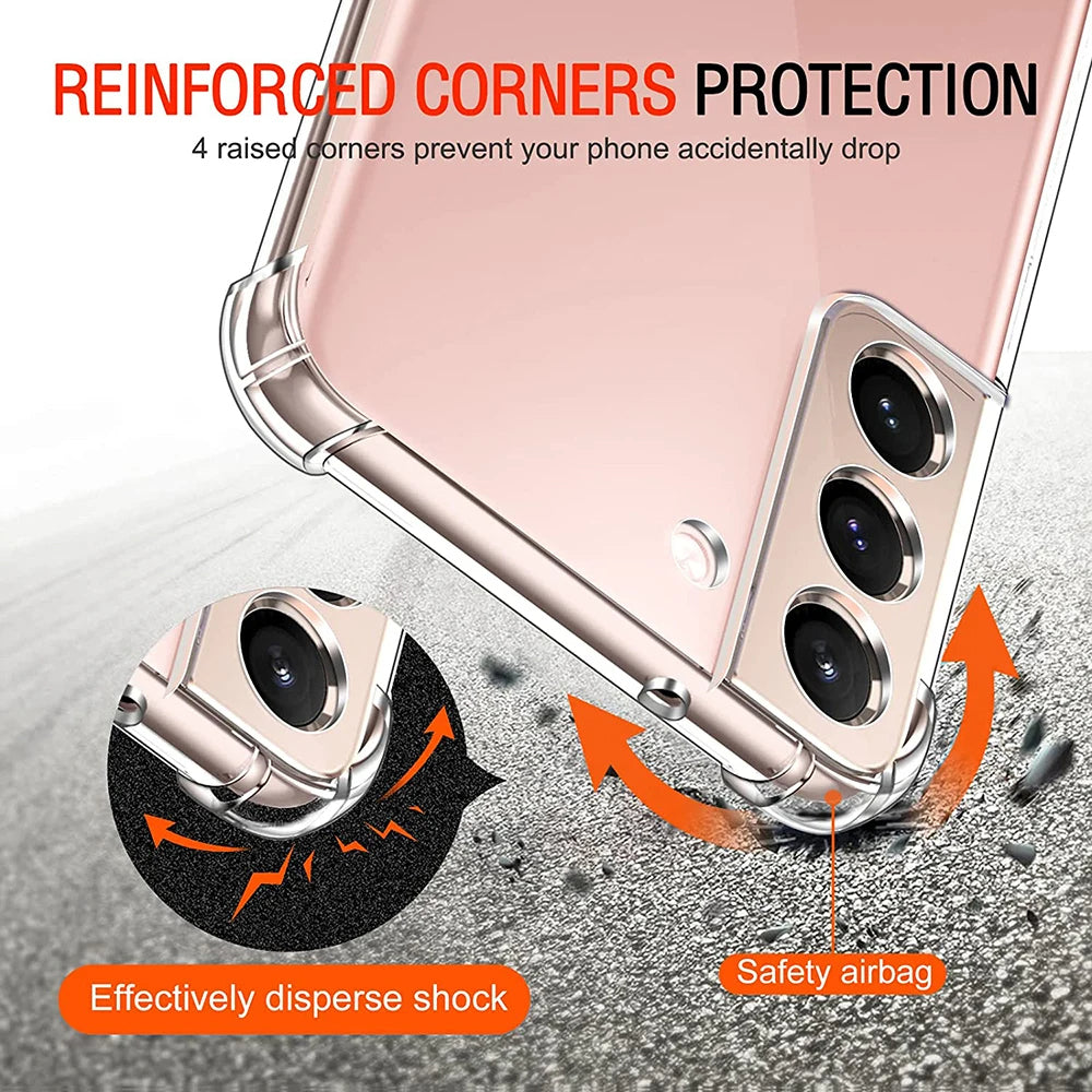 Hoes voor Samsung Galaxy S21 FE 5G G990, Techsuit, Schokbestendig Transparant