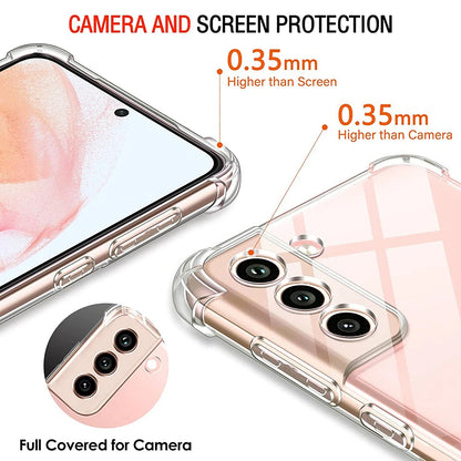 Hoes voor Samsung Galaxy S21 FE 5G G990, Techsuit, Schokbestendig Transparant
