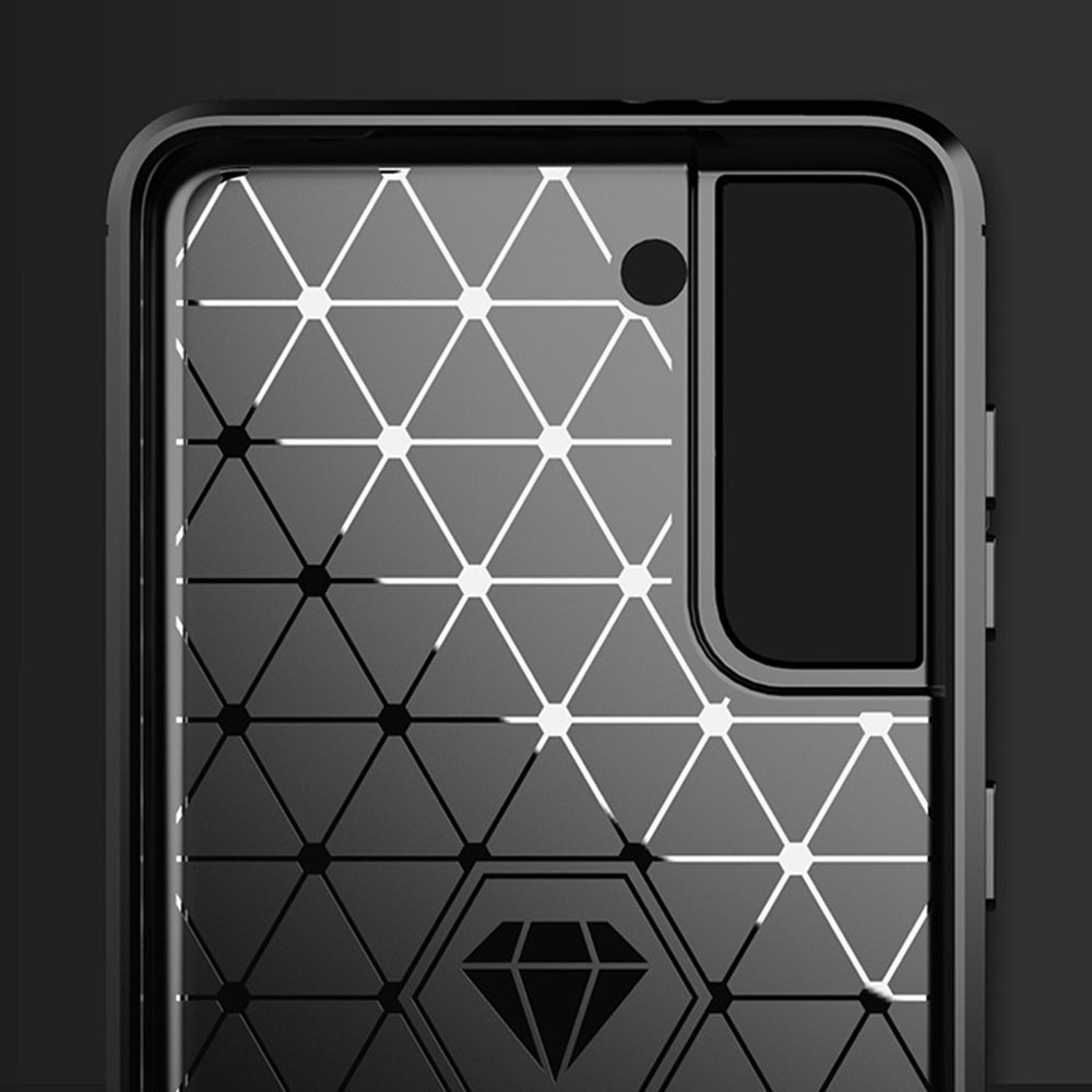 Hoes voor Samsung Galaxy S21+ 5G G996, Techsuit, Carbon, Zwart