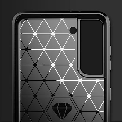 Hoes voor Samsung Galaxy S21+ 5G G996, Techsuit, Carbon, Zwart