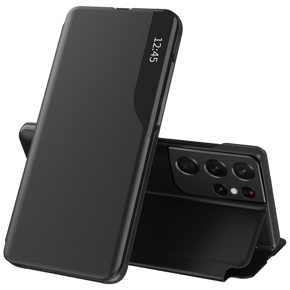 Hoes voor Samsung Galaxy S21 Ultra 5G G998, Techsuit, eFold, Zwart