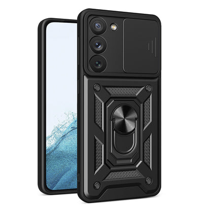 Hoes voor Samsung Galaxy S22 5G S901, Techsuit, CamShield, Zwart