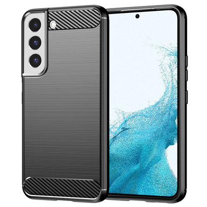 Hoes voor Samsung Galaxy S22 5G S901, Techsuit, Carbon, Zwart