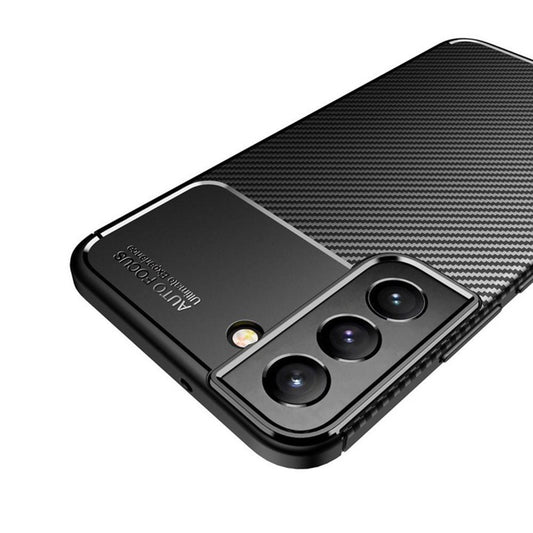 Hoes voor Samsung Galaxy S22 5G S901, Techsuit, CarbonFiber, Zwart
