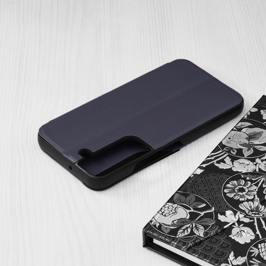 Hoes voor Samsung Galaxy S22 5G S901, Techsuit, eFold, Donkerblauw