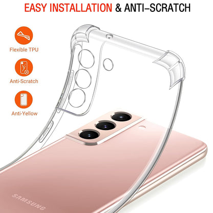 Hoes voor Samsung Galaxy S22 5G S901, Techsuit, Schokbestendig Helder, Transparant