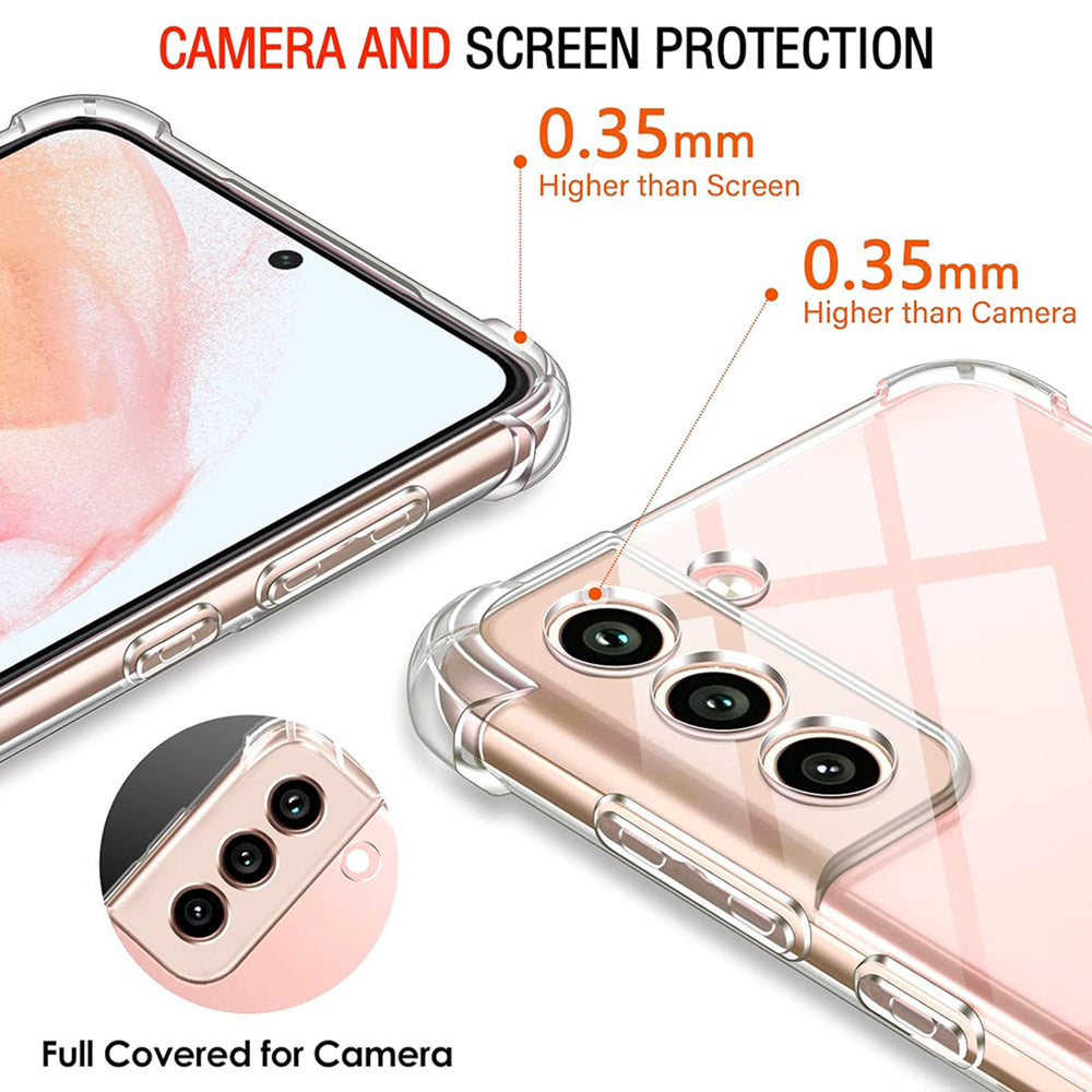 Hoes voor Samsung Galaxy S22 5G S901, Techsuit, Schokbestendig Helder, Transparant