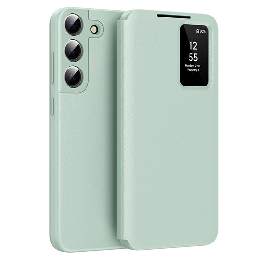 Hoes voor Samsung Galaxy S22 5G S901, Techsuit, SmartView, Groen
