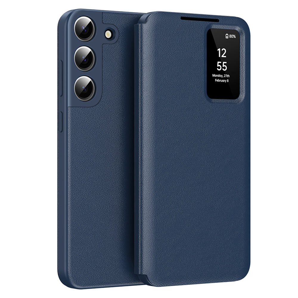 Hoes voor Samsung Galaxy S22+ 5G S906, Techsuit, SmartView, Blauw