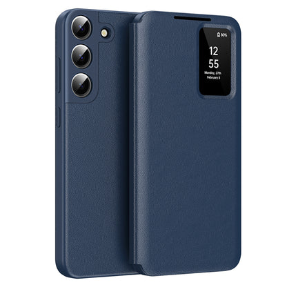 Hoes voor Samsung Galaxy S22+ 5G S906, Techsuit, SmartView, Blauw