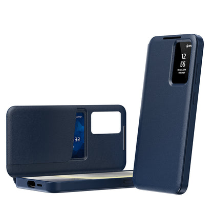 Hoes voor Samsung Galaxy S22+ 5G S906, Techsuit, SmartView, Blauw