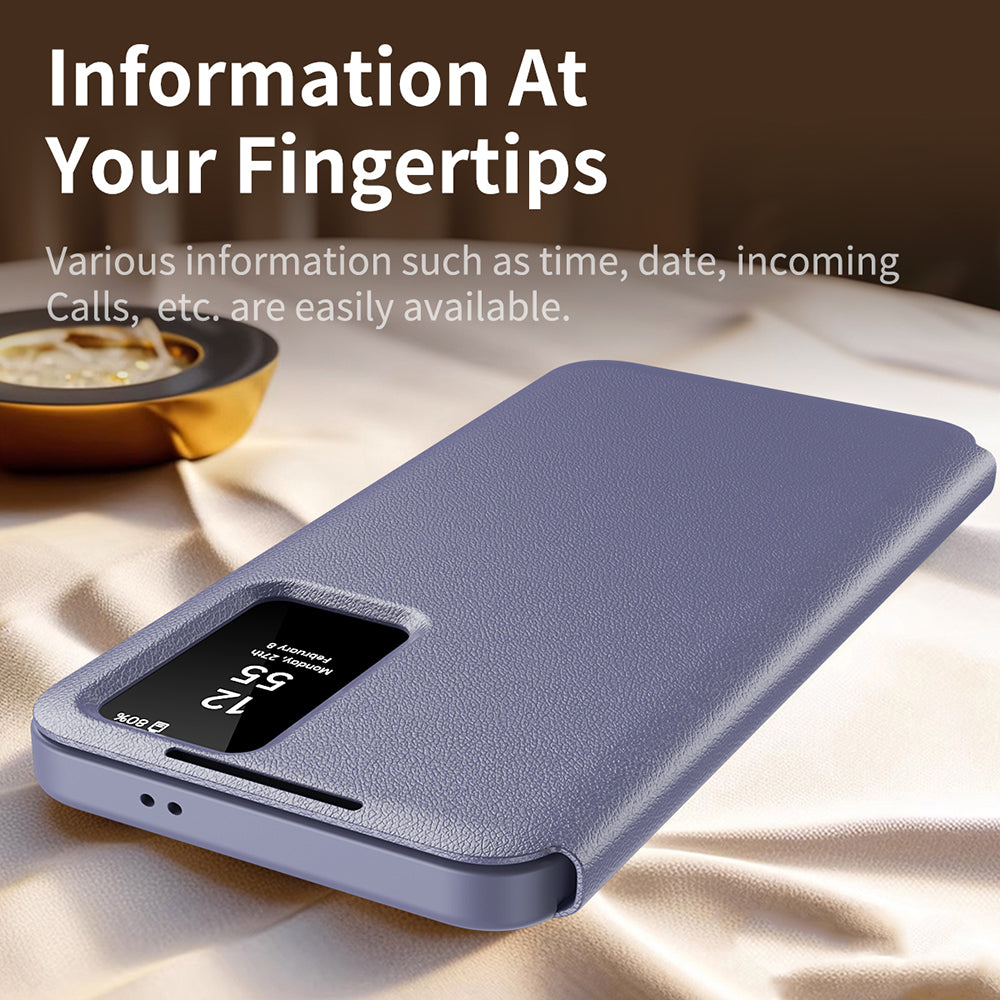 Hoes voor Samsung Galaxy S22+ 5G S906, Techsuit, SmartView, Paars