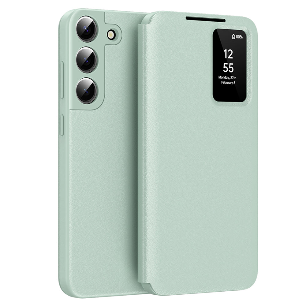 Hoes voor Samsung Galaxy S22+ 5G S906, Techsuit, SmartView, Groen