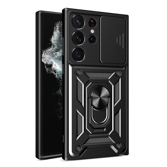 Hoes voor Samsung Galaxy S22 Ultra 5G S908, Techsuit, CamShield, Zwart