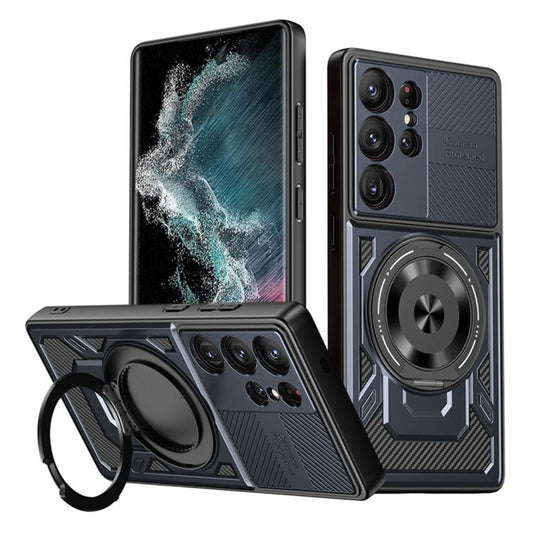 Hoes voor Samsung Galaxy S22 Ultra 5G S908, Techsuit, RuggedCam, Blauw