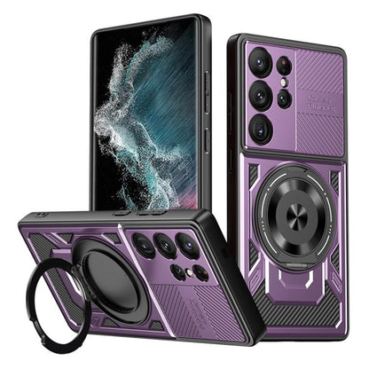 Hoes voor Samsung Galaxy S22 Ultra 5G S908, Techsuit, RuggedCam, Paars