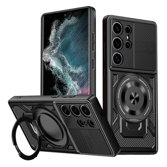 Hoes voor Samsung Galaxy S22 Ultra 5G S908, Techsuit, RuggedCam, Zwart