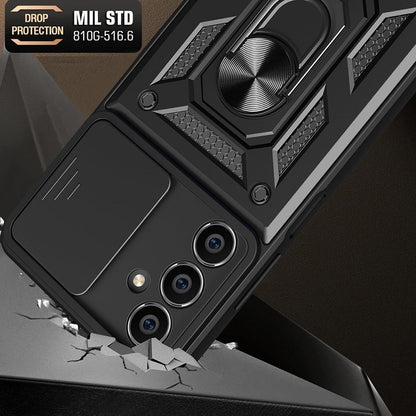 Hoes voor Samsung Galaxy S23 FE S711, Techsuit, CamShield, Zwart