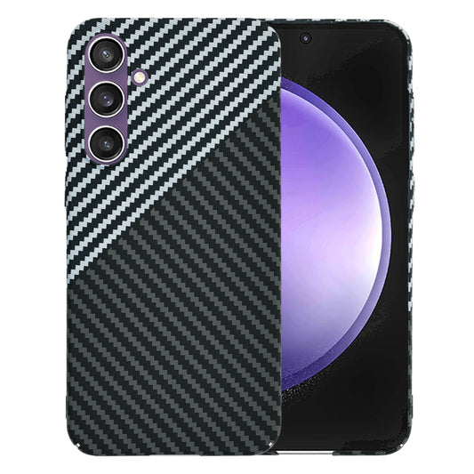 Hoes voor Samsung Galaxy S23 FE S711, Techsuit, Carbonite FiberShell, Zwart Grijs