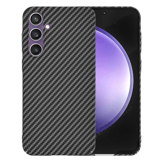 Hoes voor Samsung Galaxy S23 FE S711, Techsuit, Carbonite FiberShell, Zwart