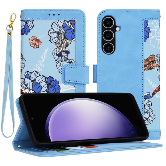 Hoes voor Samsung Galaxy S23 FE S711, Techsuit, FlipCraft, Blauw