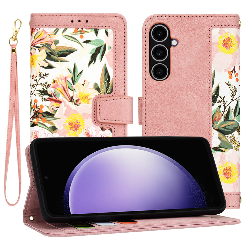 Hoes voor Samsung Galaxy S23 FE S711, Techsuit, FlipCraft, Roze