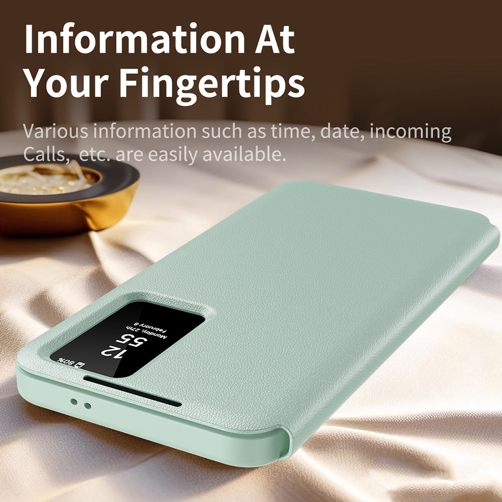 Case for Samsung Galaxy S23 FE S711, Techsuit, SmartView, Green