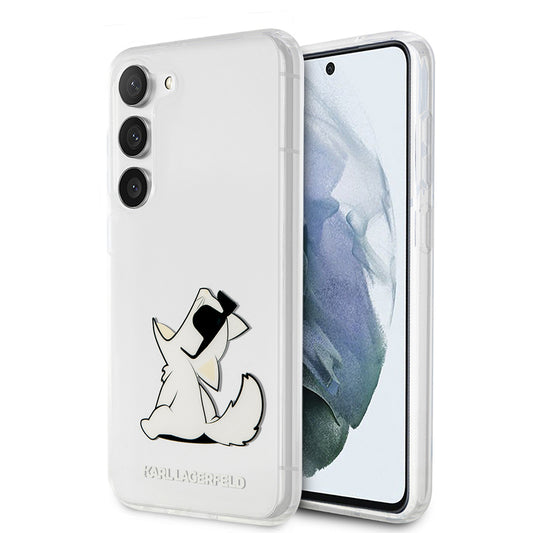 Hoes voor Samsung Galaxy S23+ S916, Karl Lagerfeld, Choupette Eat, Transparant