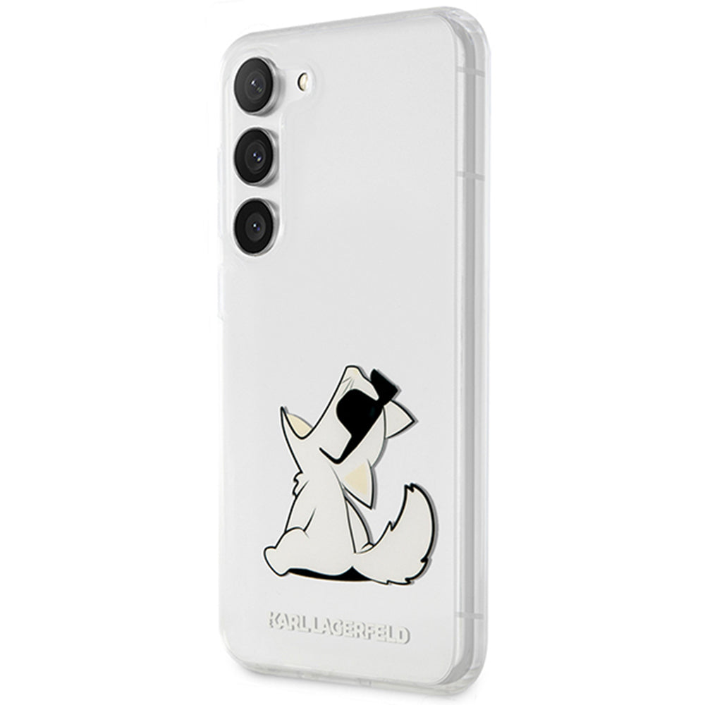 Hoes voor Samsung Galaxy S23+ S916, Karl Lagerfeld, Choupette Eat, Transparant