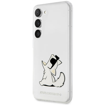 Hoes voor Samsung Galaxy S23+ S916, Karl Lagerfeld, Choupette Eat, Transparant