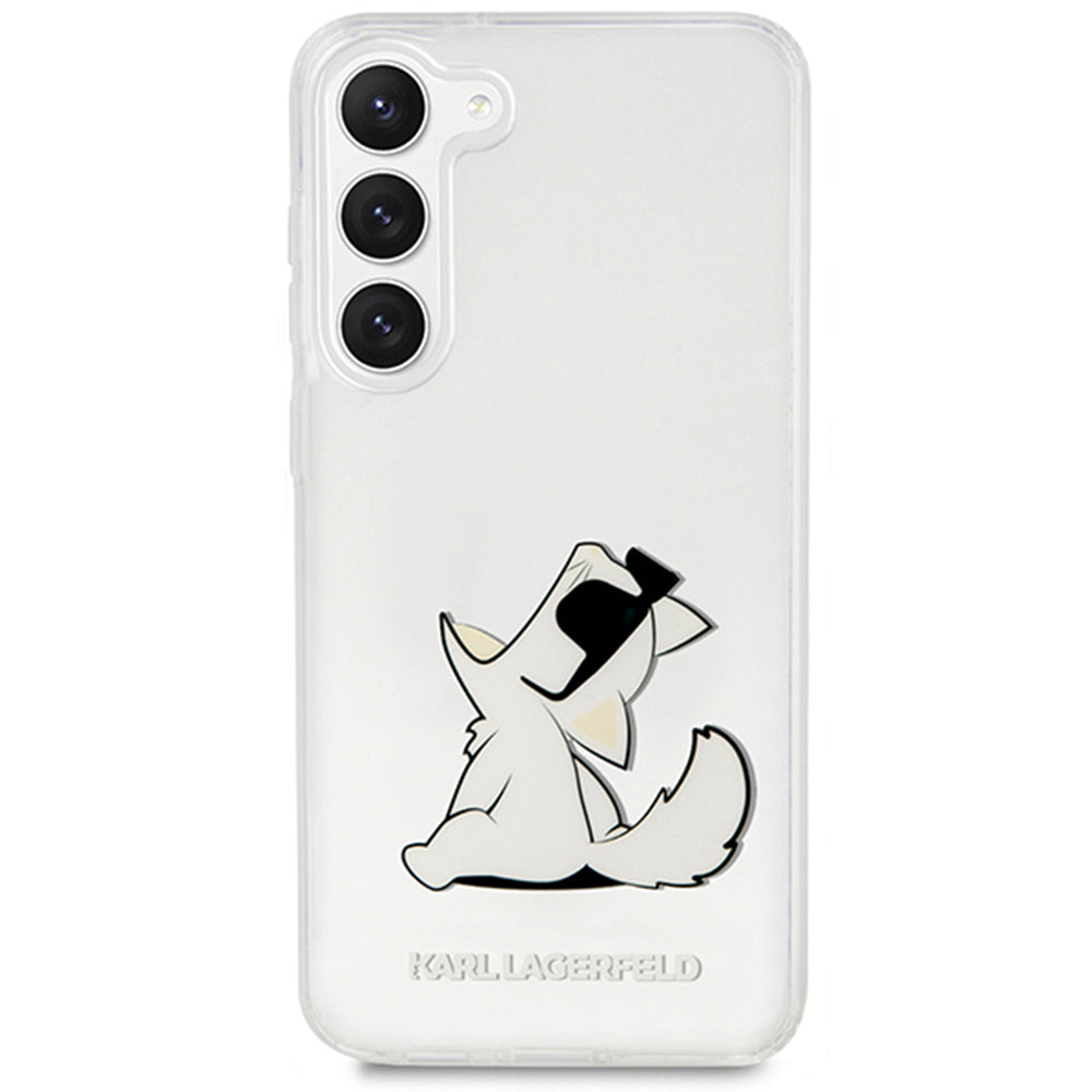 Hoes voor Samsung Galaxy S23+ S916, Karl Lagerfeld, Choupette Eat, Transparant