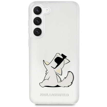 Hoes voor Samsung Galaxy S23+ S916, Karl Lagerfeld, Choupette Eat, Transparant
