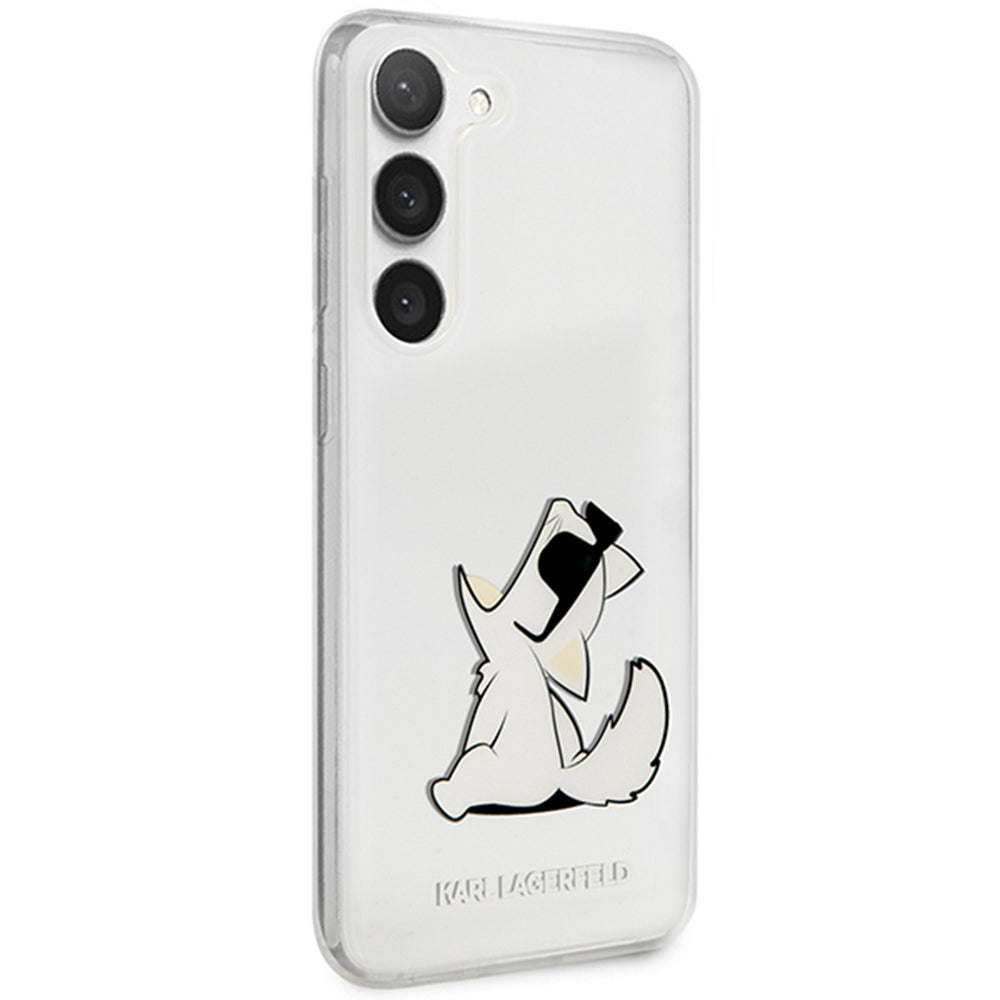Hoes voor Samsung Galaxy S23+ S916, Karl Lagerfeld, Choupette Eat, Transparant