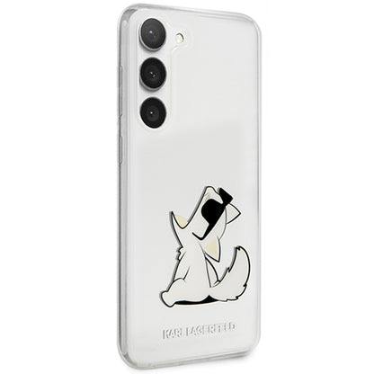 Hoes voor Samsung Galaxy S23+ S916, Karl Lagerfeld, Choupette Eat, Transparant