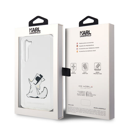 Hoes voor Samsung Galaxy S23+ S916, Karl Lagerfeld, Choupette Eat, Transparant