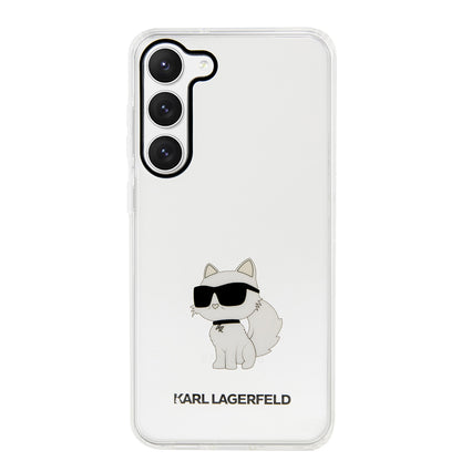 Hoes voor Samsung Galaxy S23+ S916, Karl Lagerfeld, Ikonik Choupette, Transparant
