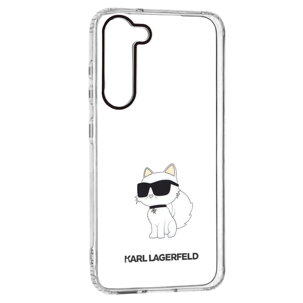 Hoes voor Samsung Galaxy S23+ S916, Karl Lagerfeld, Ikonik Choupette, Transparant