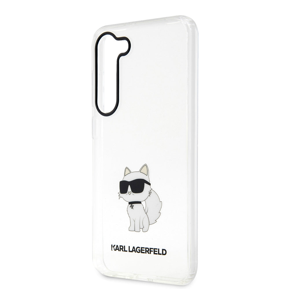 Hoes voor Samsung Galaxy S23+ S916, Karl Lagerfeld, Ikonik Choupette, Transparant