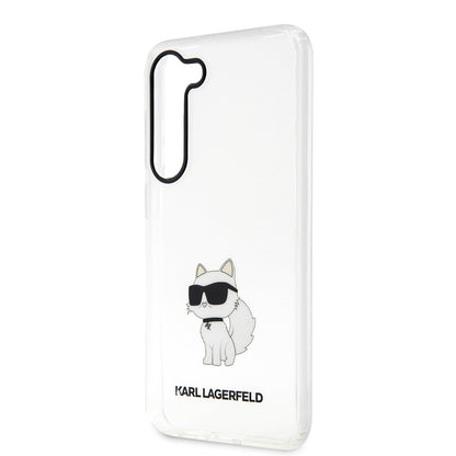Hoes voor Samsung Galaxy S23+ S916, Karl Lagerfeld, Ikonik Choupette, Transparant