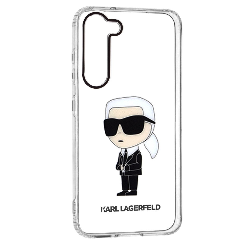 Hoes voor Samsung Galaxy S23+ S916, Karl Lagerfeld, Ikonik Karl, Transparant